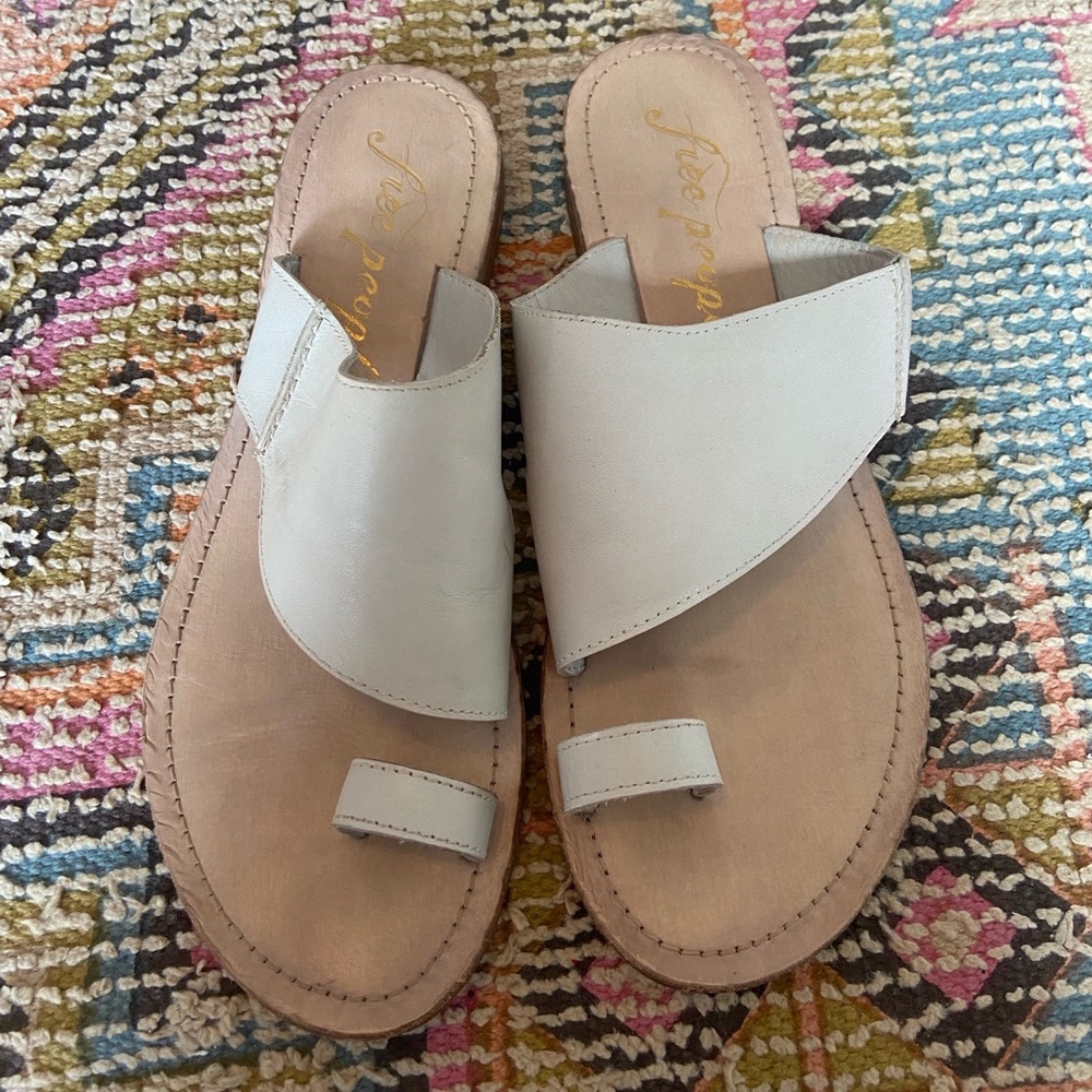 Free People Cream Sandals